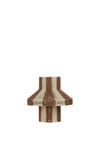 BROSTE COPENHAGEN Diana lampeskrm - meerkat brun og lys gul jute