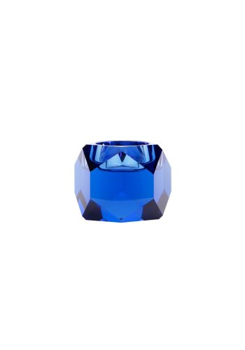 HOUSE OF SANDER Taks lysestage - lysebl krystalglas (H:7)