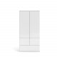 TVILUM Naia garderobeskab - hvid hjglans tr, m. 2 lger og 1 skuffe
