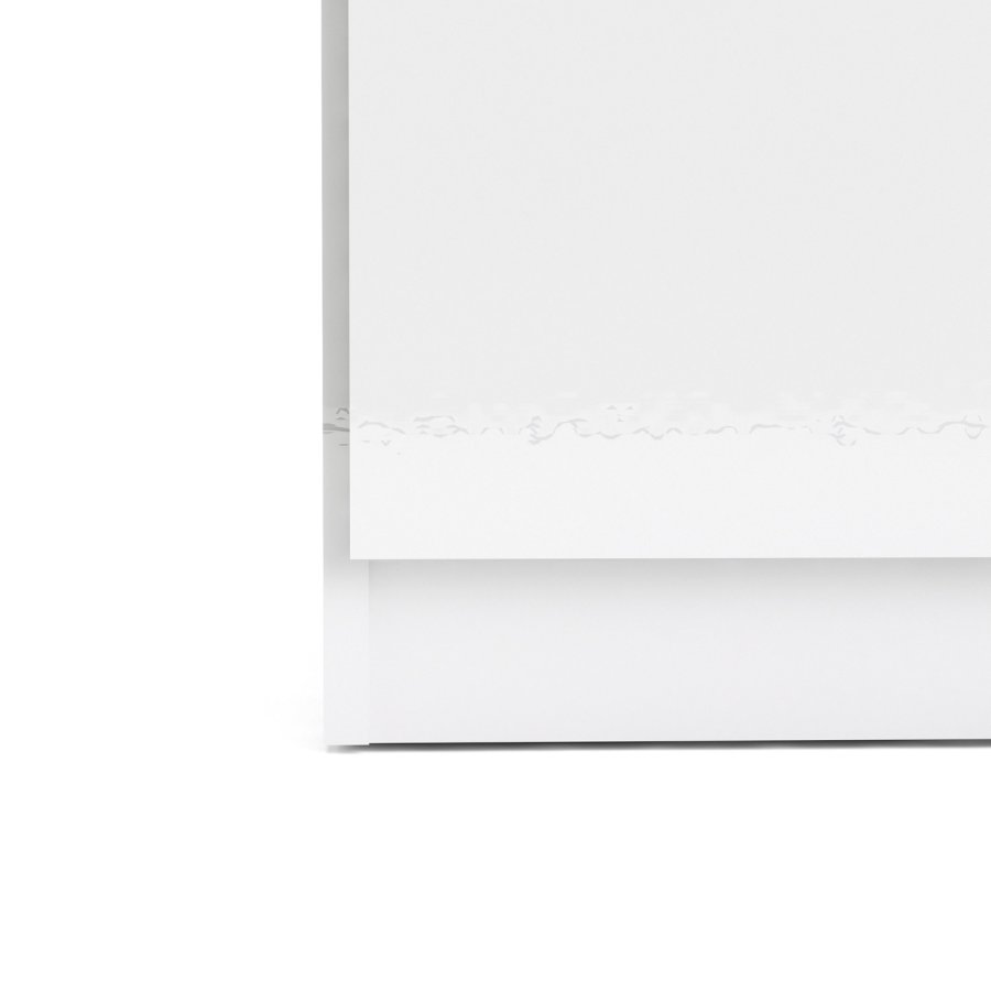 TVILUM Naia garderobeskab - hvid hjglans tr, m. 2 lger og 1 skuffe