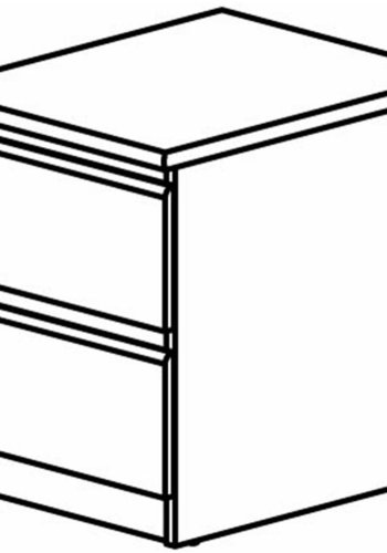 TVILUM Naia natbord, m. 2 skuffer - sort folie og plastik (40,4x50)