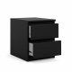 TVILUM Naia natbord, m. 2 skuffer - sort folie og plastik (40,4x50)