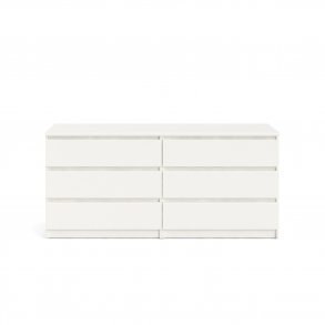 TVILUM Naia kommode - hvid ask, m. 6 skuffer 