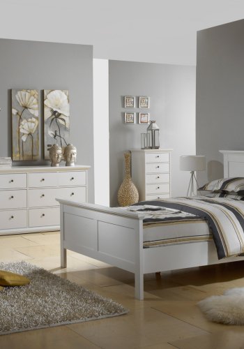 TVILUM Paris sengeramme - hvidt tr, 140x200