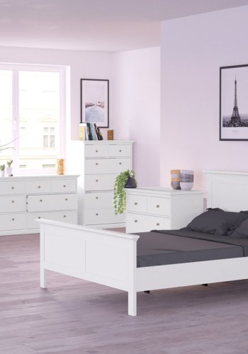 TVILUM Paris kommode - hvid tr, m. 6 skuffer