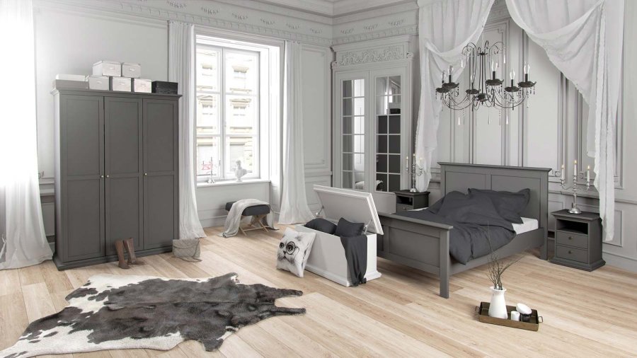 TVILUM Paris sengeramme - mat gr (140x190)