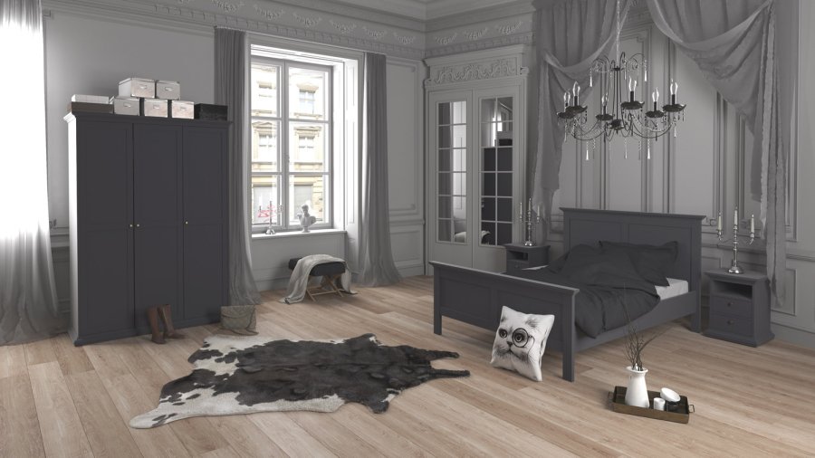 TVILUM Paris sengeramme - mat gr (140x190)