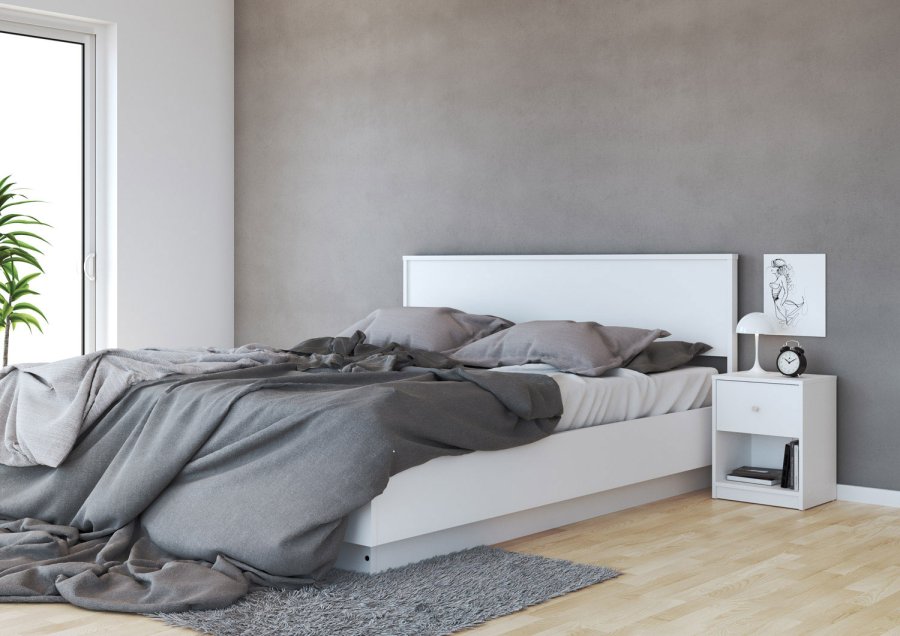 TVILUM May Natbord - hvidt tr, m. 1 skuffe og 1 rum