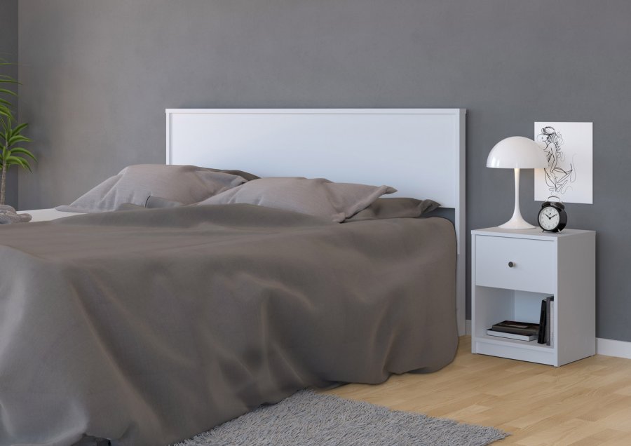 TVILUM May Natbord - hvidt tr, m. 1 skuffe og 1 rum