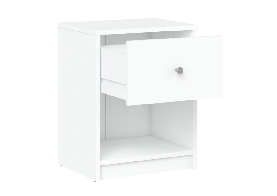 TVILUM May Natbord - hvidt tr, m. 1 skuffe og 1 rum