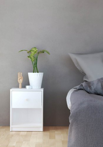 TVILUM May Natbord - hvidt tr, m. 1 skuffe og 1 rum