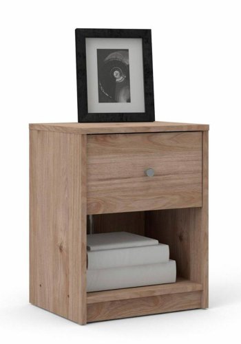 TVILUM May natbord, m. 1 rum og 1 skuffe - natur folie og plastik (37,9x30,1)