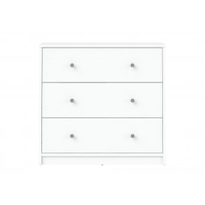 TVILUM May kommode - hvid tr, m. 3 skuffer