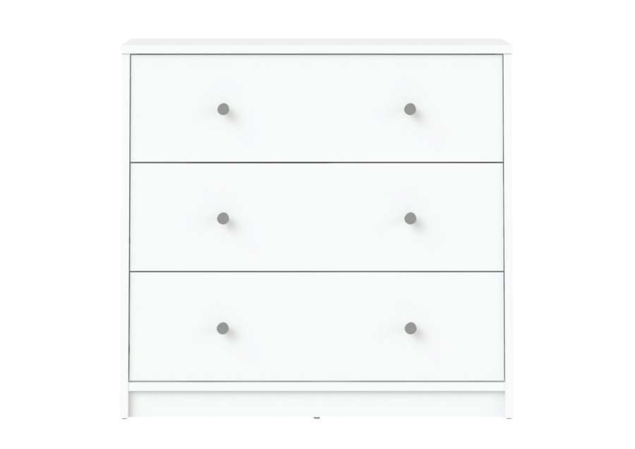 TVILUM May kommode - hvid tr, m. 3 skuffer