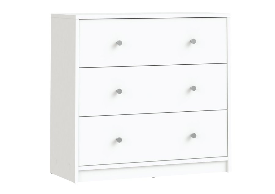 TVILUM May kommode - hvid tr, m. 3 skuffer