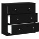 TVILUM May kommode - sort tr, m. 3 skuffer