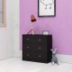 TVILUM May kommode - sort tr, m. 3 skuffer