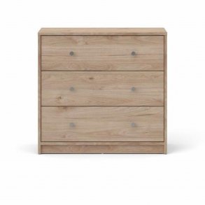 TVILUM May kommode, m. 3 skuffer - natur folie og plastik