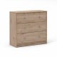 TVILUM May kommode, m. 3 skuffer - natur folie og plastik