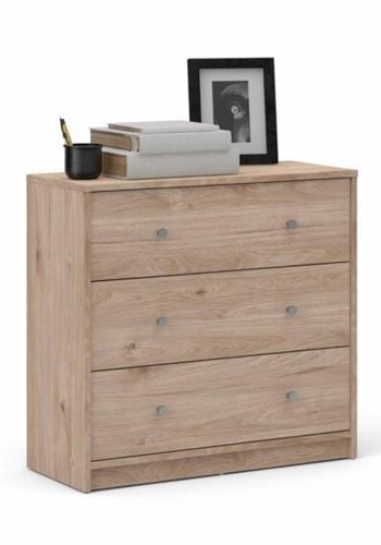 TVILUM May kommode, m. 3 skuffer - natur folie og plastik