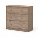 TVILUM May kommode, m. 3 skuffer - natur folie og plastik