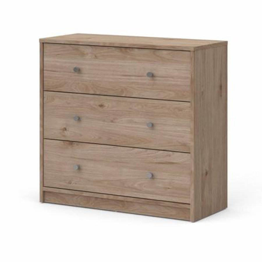 TVILUM May kommode, m. 3 skuffer - natur folie og plastik