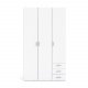 TVILUM Space garderobeskab - hvidt tr, m.3 lger og  3 skuffer
