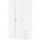 TVILUM Space garderobeskab - hvidt tr, m.3 lger og  3 skuffer