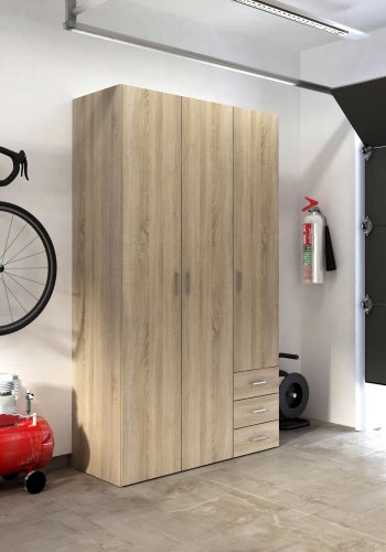 TVILUM Space garderobeskab - egestruktur, m. 3 lger og 3 skuffer