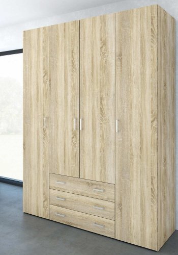 TVILUM Space garderobeskab - egestruktur, m. 4 lger og 3 skuffer