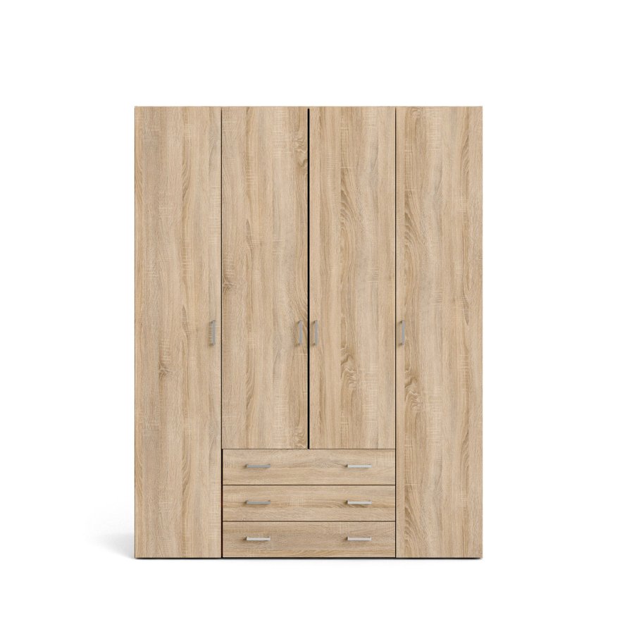 TVILUM Space garderobeskab - egestruktur, m. 4 lger og 3 skuffer