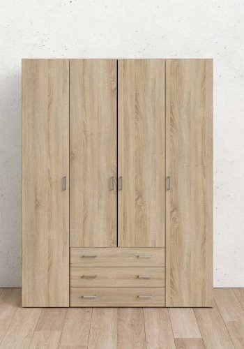 TVILUM Space garderobeskab - egestruktur, m. 4 lger og 3 skuffer