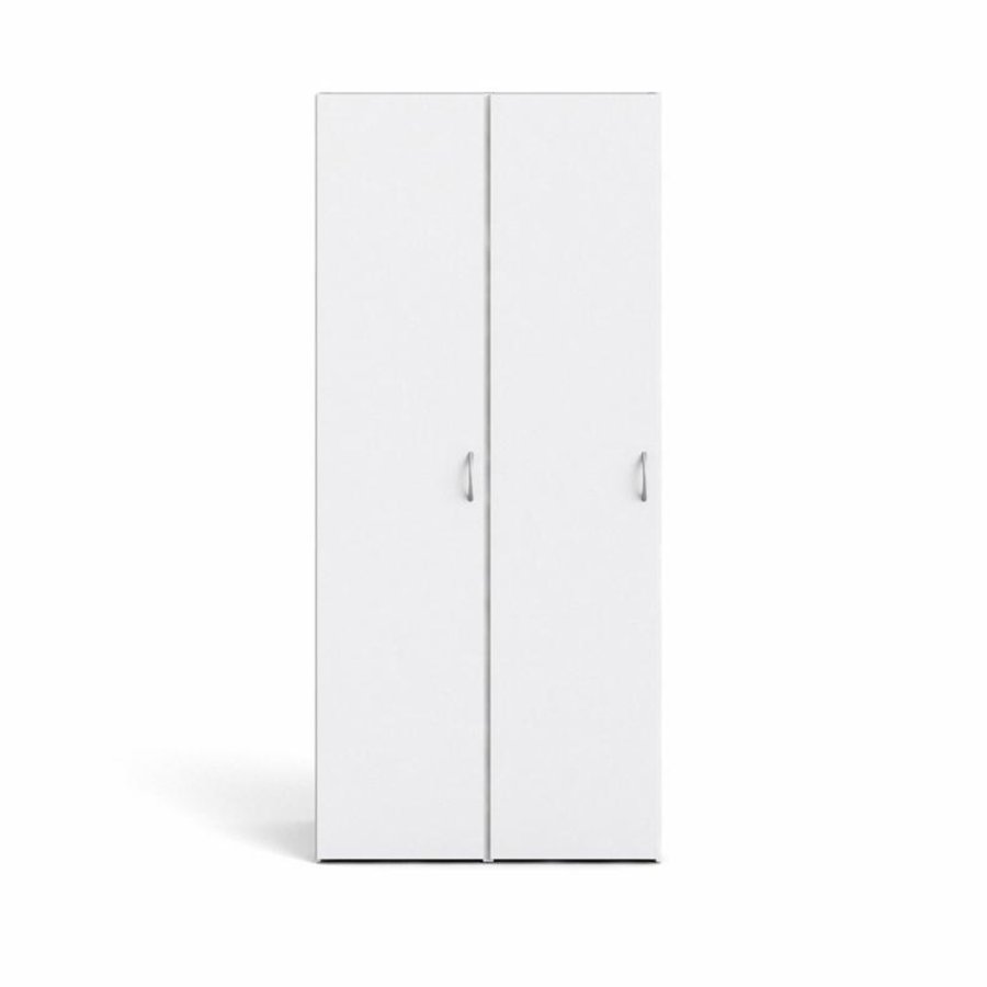 TVILUM Space garderobeskab, m. 2 lger og 6 hylder - hvid spnplade