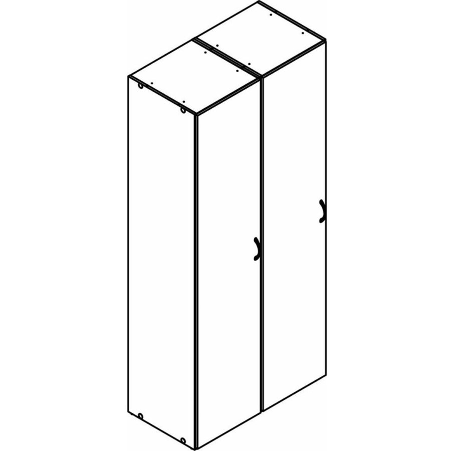 TVILUM Space garderobeskab, m. 2 lger og 6 hylder - hvid spnplade