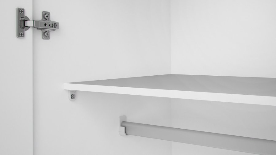 TVILUM Space garderobeskab - hvid tr, m. 2 lger og 2 hylder