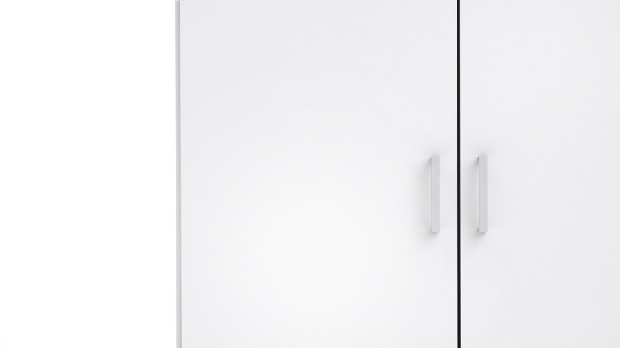 TVILUM Space garderobeskab - hvid tr, m. 2 lger og 2 hylder