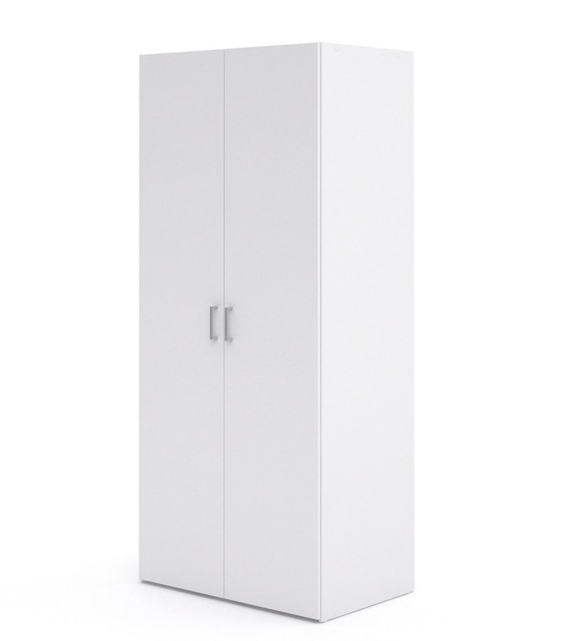 TVILUM Space garderobeskab - hvid tr, m. 2 lger og 2 hylder