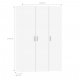 TVILUM Space garderobeskab - hvid tr m. 3 lge
