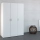 TVILUM Space garderobeskab - hvid tr m. 3 lge