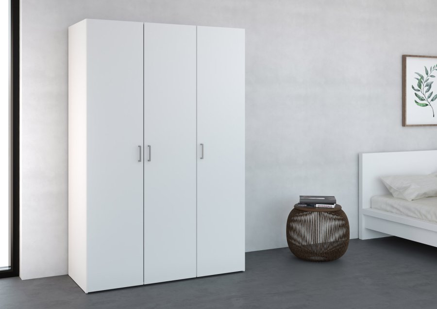 TVILUM Space garderobeskab - hvid tr m. 3 lge