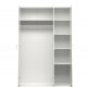 TVILUM Space garderobeskab - hvid tr m. 3 lge