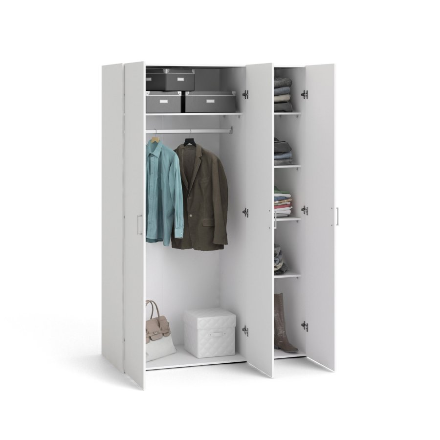 TVILUM Space garderobeskab - hvid tr m. 3 lge