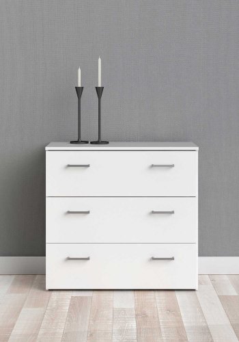 TVILUM Space kommode - hvid tr, m. 3 skuffer 