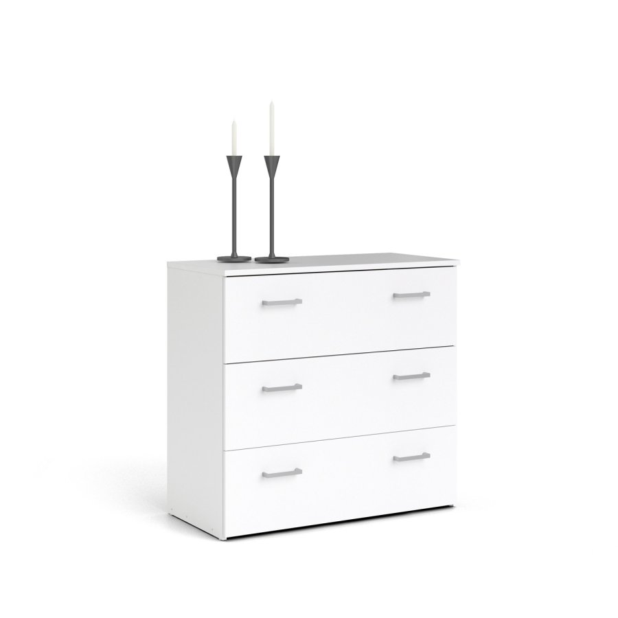 TVILUM Space kommode - hvid tr, m. 3 skuffer 