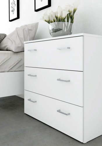 TVILUM Space kommode - hvid tr, m. 3 skuffer 