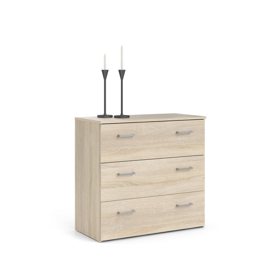 TVILUM Space kommode - egestruktur, m. 3 skuffer 