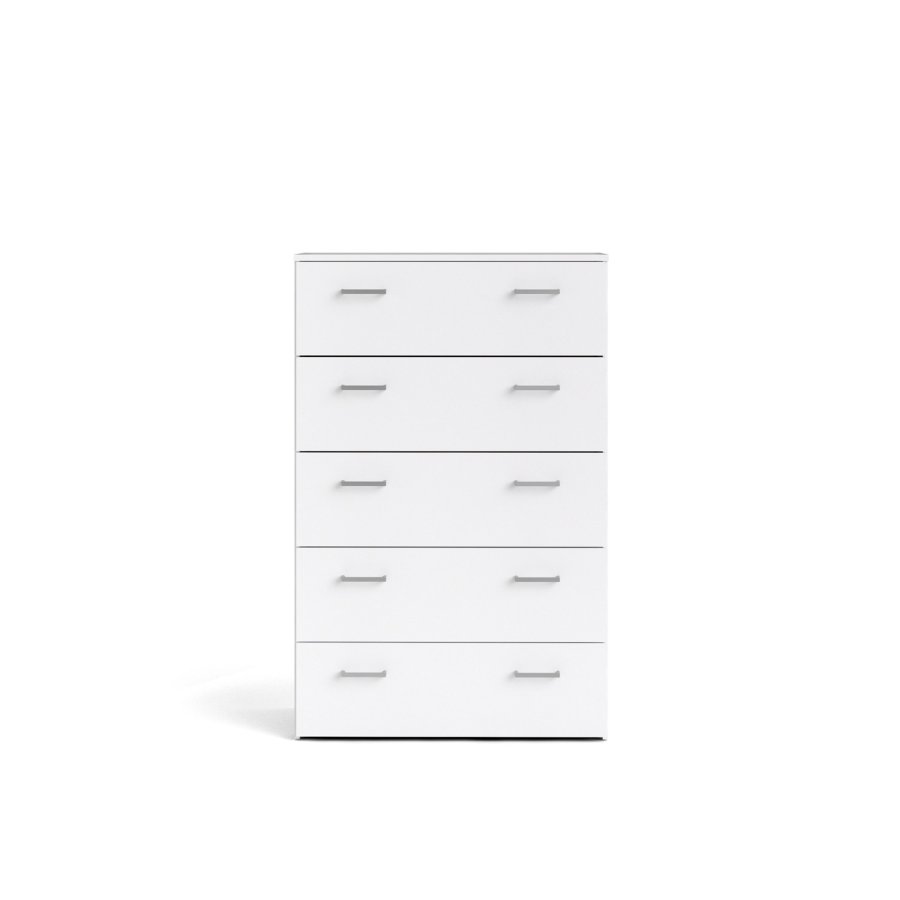 TVILUM Space kommode - hvidt tr, m. 5 skuffer 