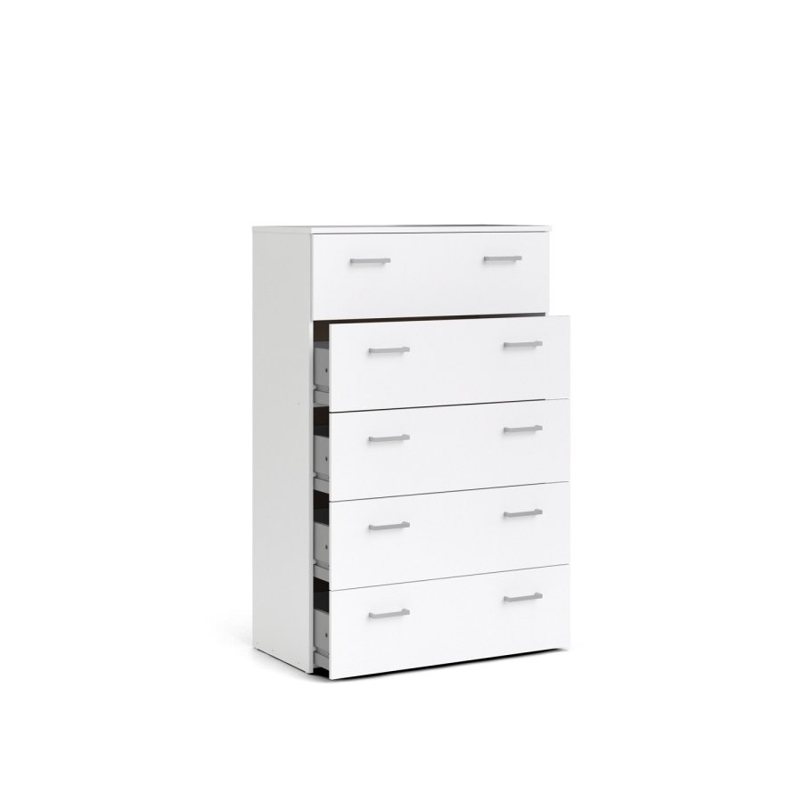TVILUM Space kommode - hvidt tr, m. 5 skuffer 