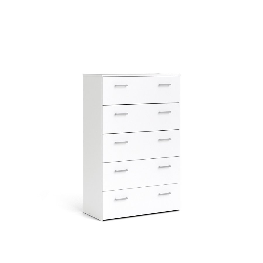 TVILUM Space kommode - hvidt tr, m. 5 skuffer 