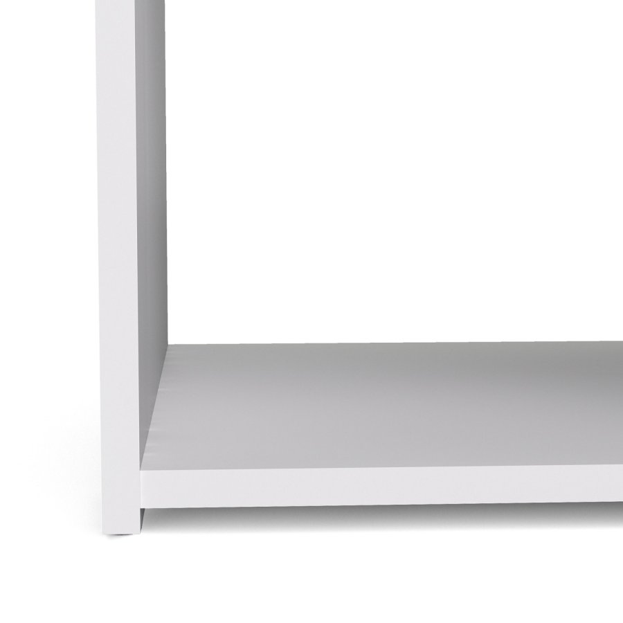 TVILUM Space sengebord - hvidt tr, m. 1 skuffe og 1 rum